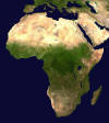 vue satellitaire de l'Afrique montrant le couvert vgtal