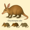 dessine moi 1 orycterope (mammifres) en couleurs sur fond clair en format 1024*1024 et leurs noms scientifiques