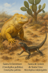 Draw a Santa Fe land iguana (Conolophus pallidu